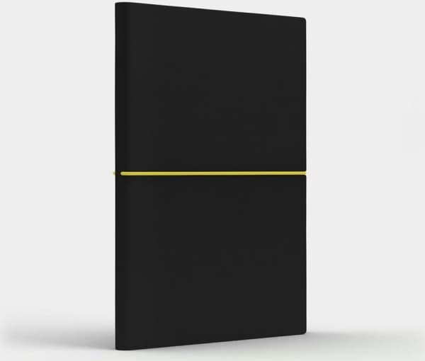 Like U Notebook A5 Fun M, black/lemon checkered