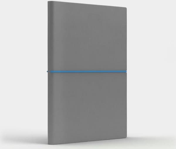 Like U Notebook A5 Fun M light gray/blue checkered