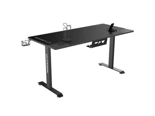 Ultradesk MOMENTUM, Suora, Vapaamuoto, Pelaaminen, Musta, 1520 mm, 700 mm