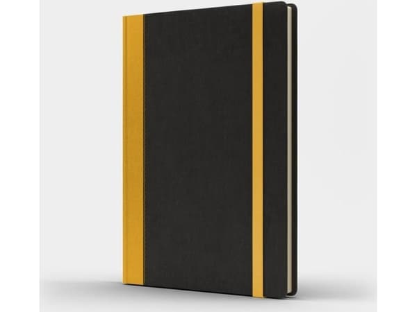 Som U Notebook B5 Pro L rutenett svart/gul |