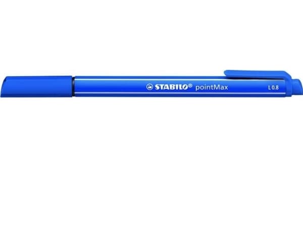 STABILO pointMax, Blå, Medium, Blå, Rund, Ultramarine, Vattenbaserat bläck