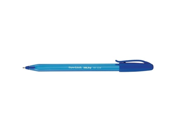 Papermate InkJoy 100 ST, Klämma, Kulspetspenna, pinnformad, Blå, 8 styck, Medium