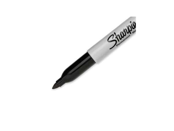Sharpie permanent markør fin kulespiss F 0,9 mm svart blemme på 1