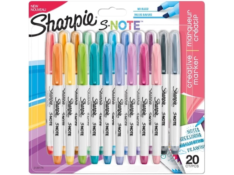 Sharpie Sharpie Kreativ-Marker S-Note Keilspitze 20er Blister