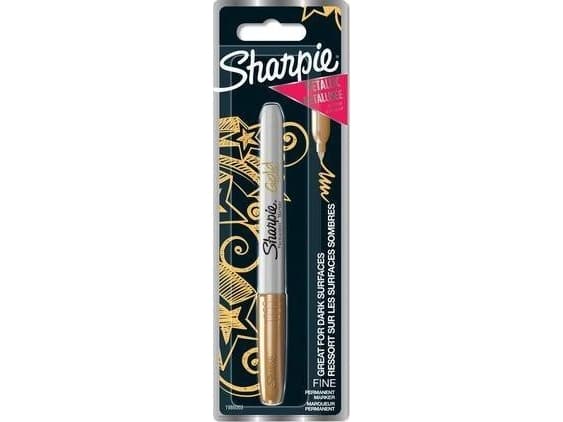 Sharpie 1986003, Gull, Fin tupp, Gull, Grå, Fint, Keramisk, Stoff, Glass, Lær, Metall, Papir, Stein, Tre, 1 stykker