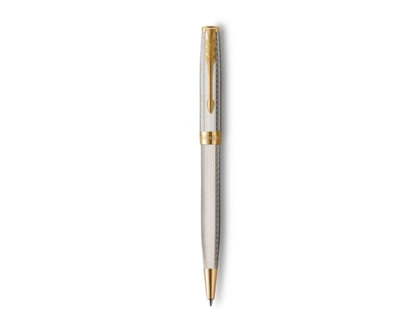 Parker Sonnet, Klämma, Indragbar kulspetspenna med vridfunktion, Påfyllnadsbar, Svart, 1 styck, Medium
