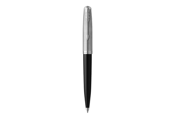 Parker 51, Klips, Kulepenn som åpnes og lukkes ved vridning, Gjenfyllbar, Svart, 1 stykker, Medium