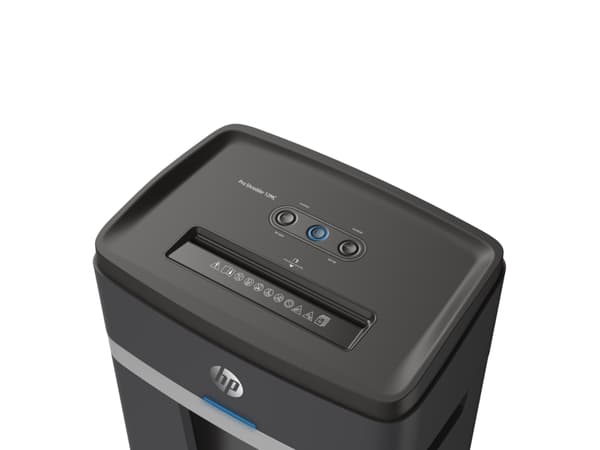 HP Pro Shredder 12MC, Mikrokutt-makulering, 22 cm, 2 mm, 25 l, 55 dB, 4 hjul