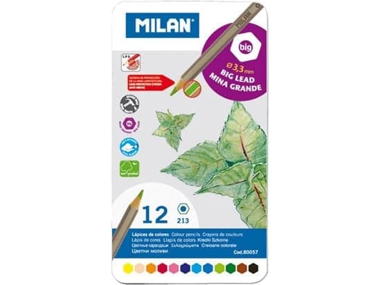 Milan kritor med sex sidor 12 färger