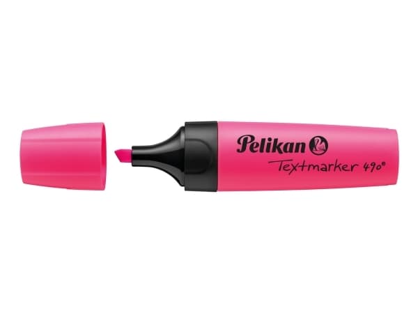 Pelikan Textmarker 490, 1 styck, Rosa, Rosa, Vattenbaserat bläck, Tyskland, Blåsa