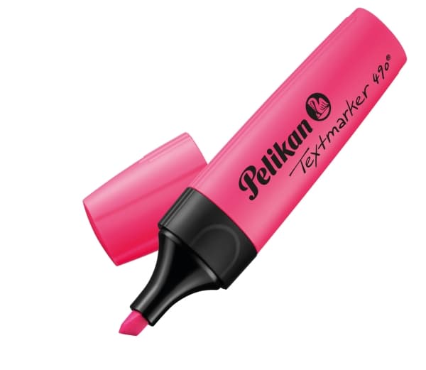 Pelikan Textmarker 490, 1 styck, Rosa, Rosa, Vattenbaserat bläck, Tyskland, Blåsa