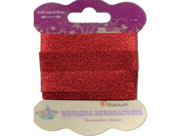 Titanum Ribbon 1.5cm/4m, red metallized 152159R