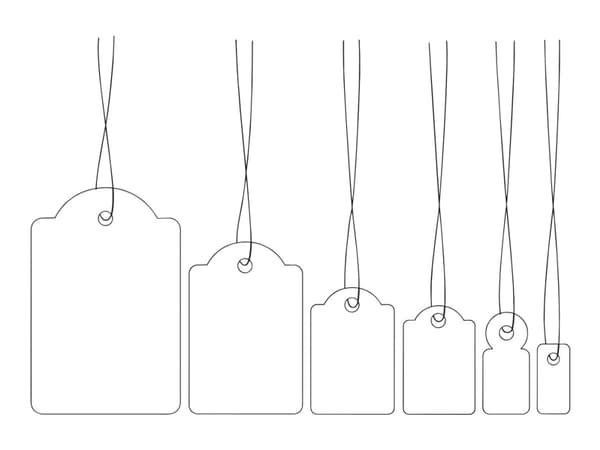 HERMA - Hvit - 25 x 38 mm 1000 stk prisetiketter