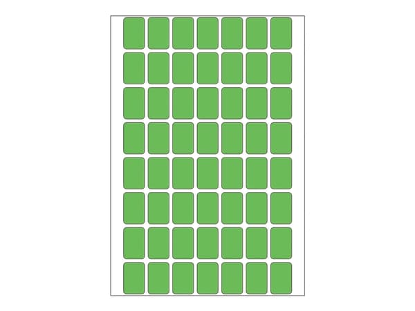 HERMA - Permanet adhesiv - grønn - 12 x 18 mm 1792 etikett(er) (32 ark x 56) merkelapper