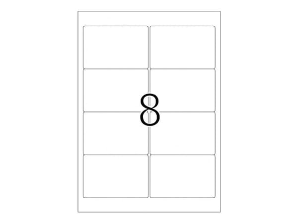 HERMA Special - Papper - högblank - permanent självhäftande - vit - 96 x 63.5 mm 200 etikett (er) (25 ark x 8) etiketter