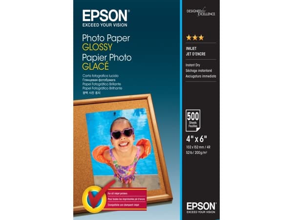 Epson Photo Paper Glossy - 10x15cm - 500 Ark