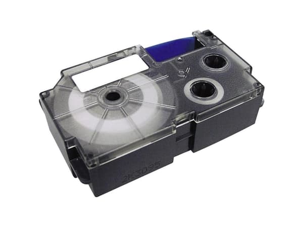 Casio XR-12YW - Självhäftande - svart på gult - Rulle (1,2 cm x 8 m) 1 kassett(er) etiketttejp - för KL 170, 60, 60SR, 780