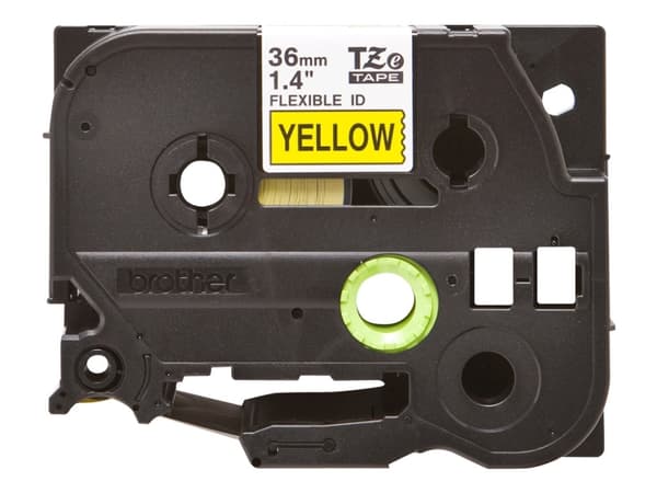 Brother TZe-FX661 - Svart på gult - Rulle 3,6 cm x 8 m) 1 kassett(er) flexibel tape - för P-Touch PT-3600, 530, 550, 9200, 9400, 9500, 9600, 9700, 98