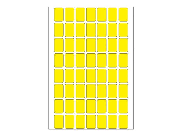 HERMA - Permanent klæbemiddel - gul - 12 x 18 mm 1792 etikett(r) (32 ark x 56) etiketter