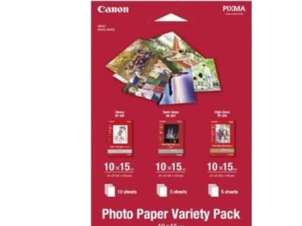 Canon Variety Pack VP-101 - 100 x 150 mm 15 ark fotopapirsett - for PIXMA MG2550, MG3550, MG3650, MG5750, MG5751, MG6450, MG6850, MG7150, MG7750, MG7
