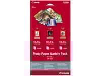 Canon Variety Pack VP-101 - 100 x 150 mm 15 ark fotopapirsett - for PIXMA MG2550, MG3550, MG3650, MG5750, MG5751, MG6450, MG6850, MG7150, MG7750, MG7