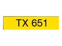 Brother TX-651 etikett-tejp Svart på gul