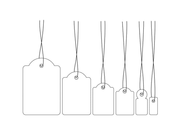 HERMA Strung merkelapper - Hvit - 18 x 28 mm 1000 etikett(er) etiketter for navnelapper
