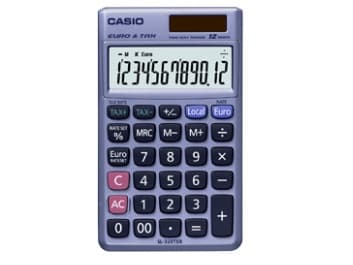 Casio SL-320TER+ - Lommekalkulator - 12 sifre - solpanel, batteri