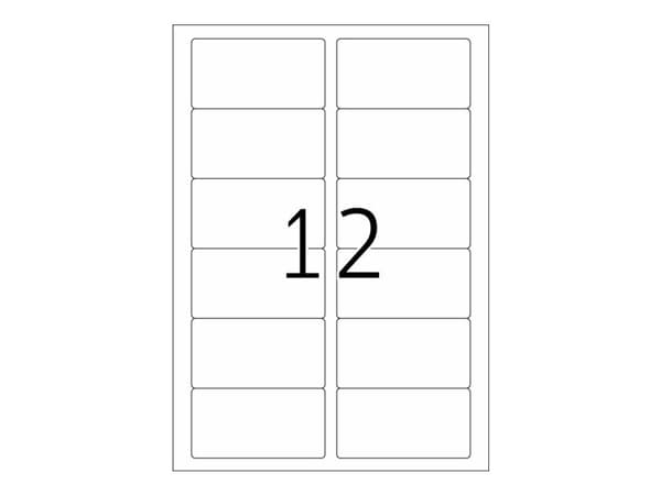 HERMA Premium - Papper - matt - permanent självhäftande - vit - 88.9 x 46.6 mm 1200 etikett (er) (100 ark x 12) laminerade adressetiketter