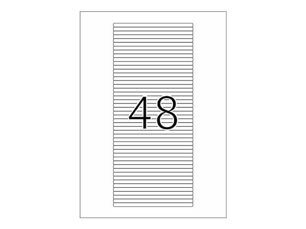 HERMA Spesial - Papir - matt - permanent selvklebende - hvit - 114,3 x 5,5 mm 1200 etikett(er) (25 ark x 48) ugjennomsiktige CD/DVD-etiketter