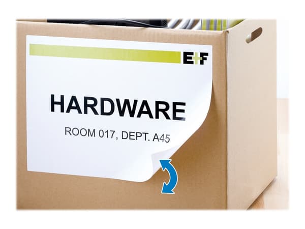 HERMA 5082, Valkoinen, Suorakulmio, Irroitettava, Paperi, Matta, Laser/Inkjet