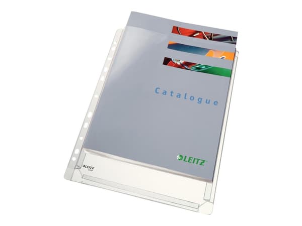 Leitz Premium - Arkbeskytter - kan utvides - for A4 (210 x 297 mm) - kapasitet: 200 ark - blank (en pakke 10)