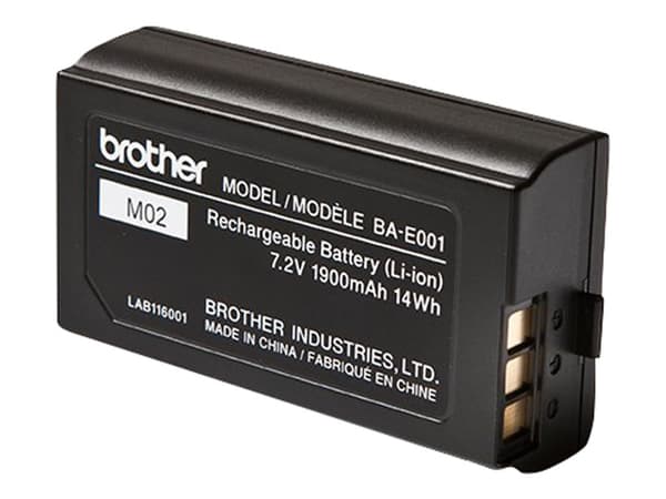 Brother BA-E001 - Skriverbatteri - litiumion - for Brother PT-P750; P-Touch PT-750, E300, E310, E500, E550, H500, P750; P-Touch EDGE PT-P750