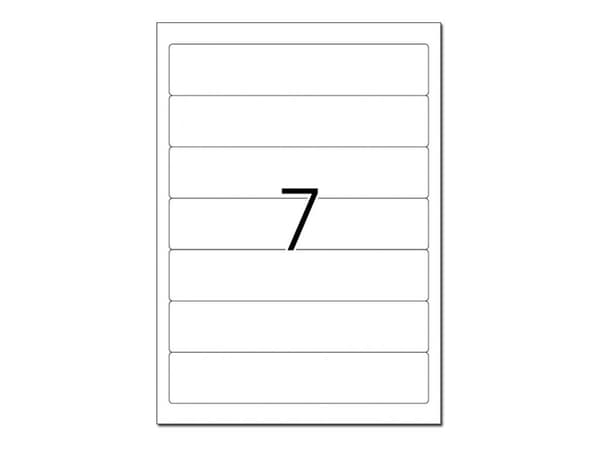 HERMA Spesial - Papir - matt - permanent selvklebende - hvit - 192 x 38 mm 70 etikett(er) (10 ark x 7) ugjennomsiktige mappeetiketter