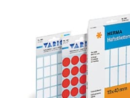 HERMA - Papir - matt - permanet adhesiv - rød - 19 mm rund 1280 etikett(er) (32 ark x 40) merkelapper