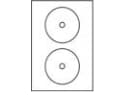 Avery Full Face CD/DVD Label - Vit - 117 mm rund 200 etikett (er) (100 ark x 2) CD/DVD-etiketter