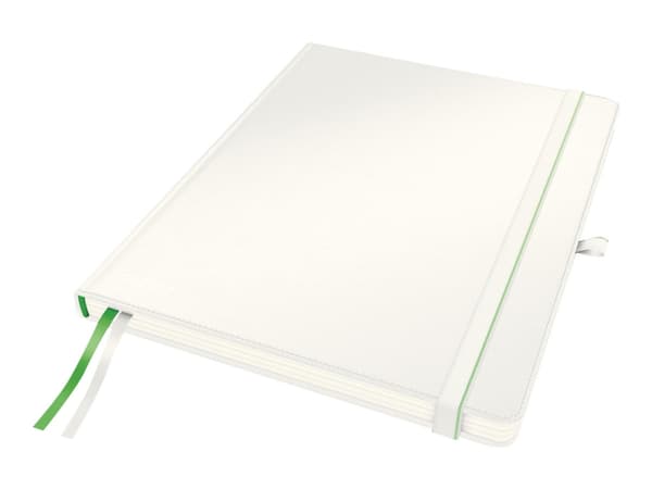 Leitz Complete - Notisbok - eskebundet - 80 ark - elfenbenspapir - rutet - hvitt dekke