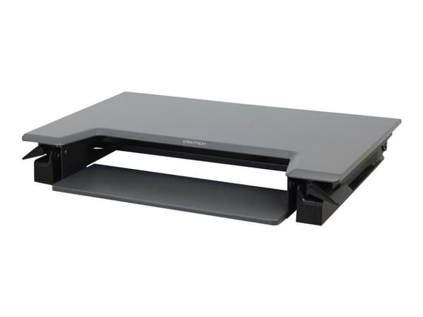 Ergotron WorkFit-T Medium - Omvandlare till skrivbord för stående - mörkgrå - svart bas - svart, grå