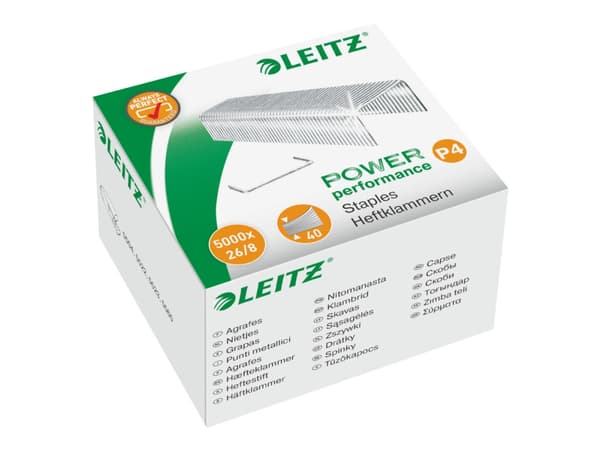Leitz Power Performance P4 - Stifter - 26/8 - 8 mm - galvanisert stål - pakke av 5000 - for Rapid Classic K1, K2; Supreme S50