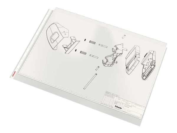 Esselte - Arkbeskytter - for A3 (297 x 420 mm) - landskap - appelsinskrell (en pakke 10)