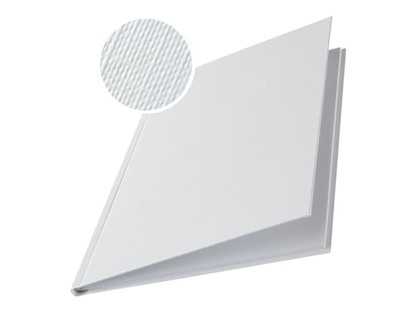 Skinneomslag Leitz tekstil 3,5 mm hvid - (10 stk.)