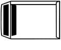 BONG Mailman - Konvolutt - International B4 (250 x 353 mm) - lommebok - åpen ende - selvklebende (Peel & Seal) - utskrivbar - fargekantforing - hvit