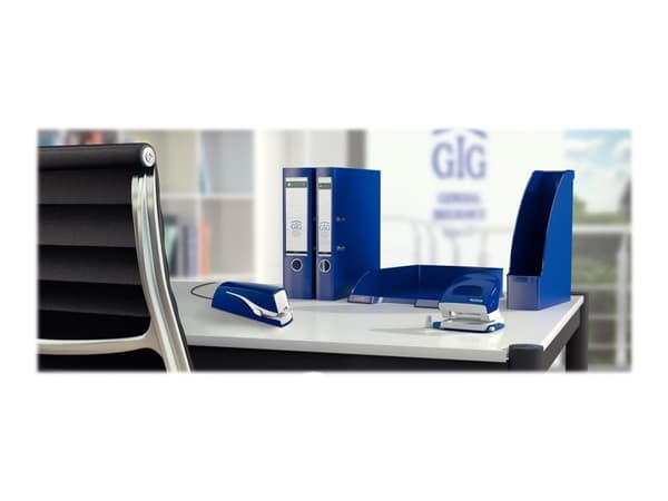 Leitz Large - Elektrisk stiftemaskin - 20 ark / 2 mm - 24/6, 26/6 - plast, metall - blå