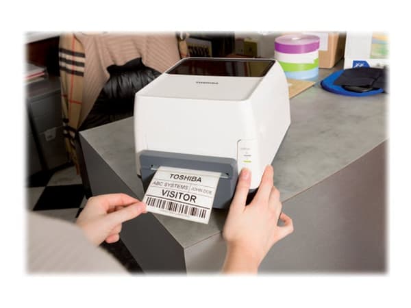 Toshiba TEC B-FV4T-TS14-QM-R - Tarratulostin - suoralämpö/terminen siirto - Rulla (12,7 cm) - 300 dpi - jopa 152,4 mm/s - USB 2.0, LAN