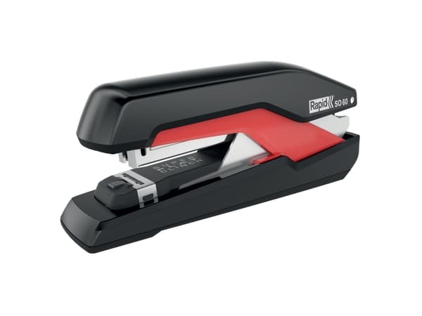 Rapid Supreme SO60 - Häftapparat - 60 ark - metall, ABS-plast - svart, röd