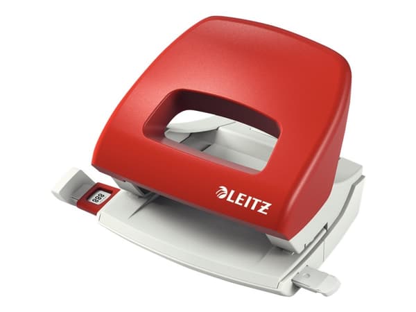 Leitz - Hålslag - 16 ark / 1.6 mm - plast, metall - röd