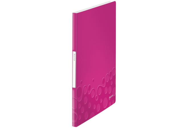 Leitz WOW - Visningsbok - 20 utrymmen - för A4 (210 x 297 mm) - kapacitet: 40 ark - rosa metallic