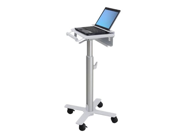 Ergotron StyleView Laptop Cart, SV10 - Vagn - för notebook - medicinsk - metall - vit, aluminium - skärmstorlek: upp till 17 tum - TAA-kompatibel