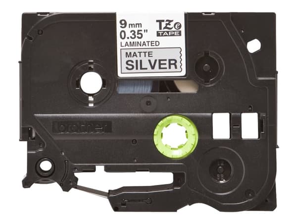 Brother TZe-M921 - Svart på matt sølv - Rull (0,9 cm x 8 m) 1 kassett(er) laminert teip - for P-Touch PT-E100, E300, E310, E500, E550, H100, P900, P9