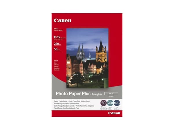 Canon Photo Paper Plus SG-201 - Halvblank sateng - 101.6 x 152.4 mm - 260 g/m² - 50 ark fotopapir - for PIXMA iP3680, iP4850, MG8250, MP198, MP228, M